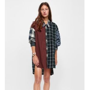 ZARA Oversized patchwork shirt